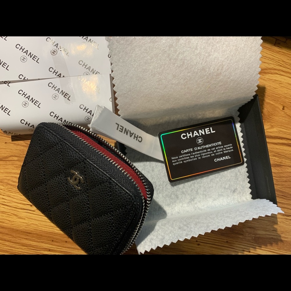 Chanel Zipper Coin Purse / Air Pod Pouch